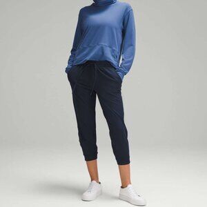 Lululemon Soft Jersey Classic-Fit Mid-Rise Cropped Jogger Navy Blue Size 10